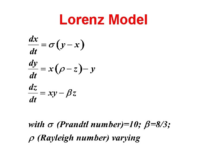 Lorenz Model 