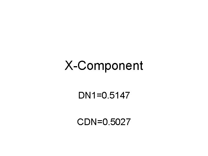 X-Component DN 1=0. 5147 CDN=0. 5027 