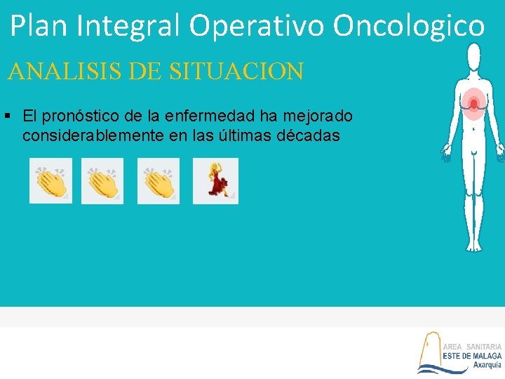 Plan Integral Operativo Oncologico ANALISIS DE SITUACION § El pronóstico de la enfermedad ha