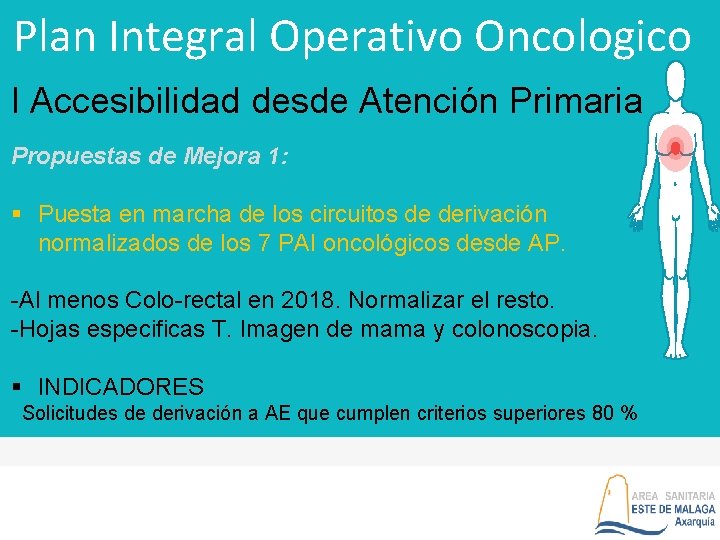 Plan Integral Operativo Oncologico I Accesibilidad desde Atención Primaria Propuestas de Mejora 1: §