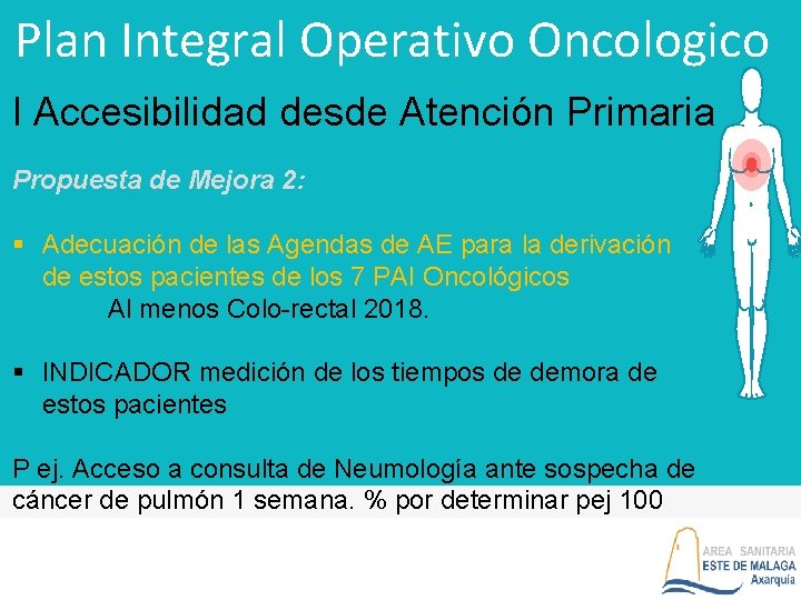 Plan Integral Operativo Oncologico I Accesibilidad desde Atención Primaria Propuesta de Mejora 2: §