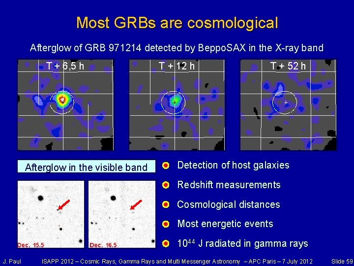 Most GRBs are cosmological Afterglow of GRB 971214 detected by Beppo. SAX in the