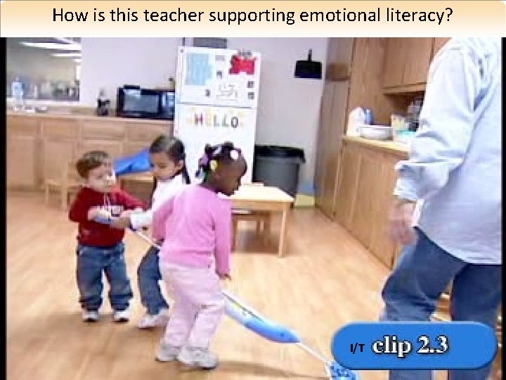 How is this teacher supporting emotional literacy? I/T 