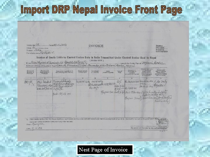 Nest Page of Invoice Nest Page of Invoice