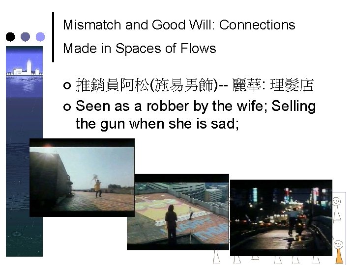 Mismatch and Good Will: Connections Made in Spaces of Flows 推銷員阿松(施易男飾)-- 麗華: 理髮店 ¢ Mismatch and Good Will: Connections Made in Spaces of Flows 推銷員阿松(施易男飾)-- 麗華: 理髮店 ¢