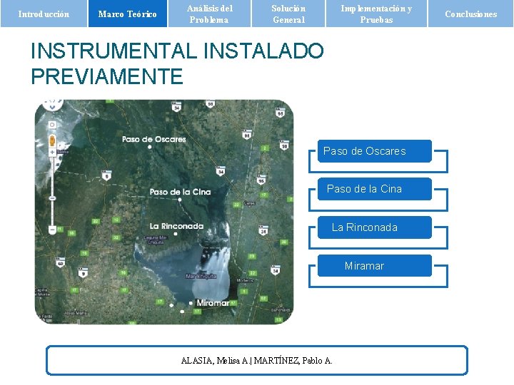 Introducción Marco Teórico Análisis del Problema Solución General Implementación y Pruebas INSTRUMENTAL INSTALADO PREVIAMENTE