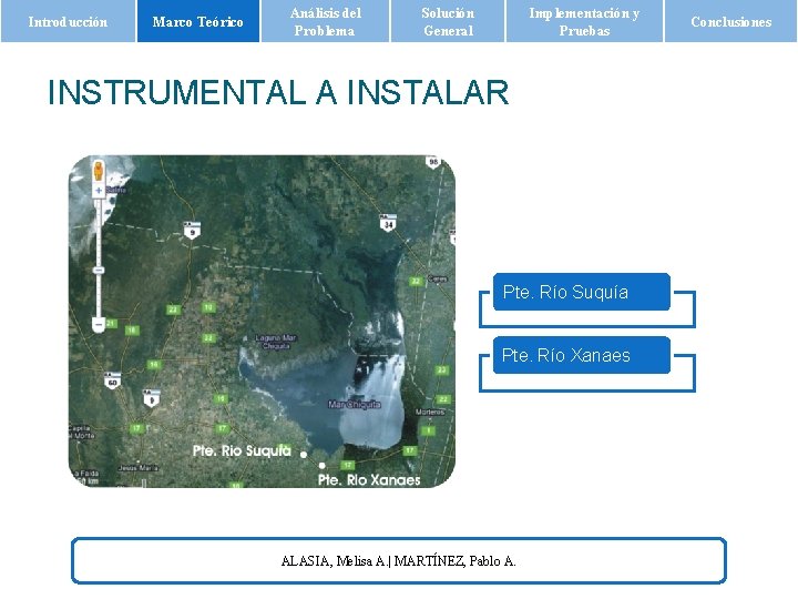 Introducción Marco Teórico Análisis del Problema Solución General Implementación y Pruebas INSTRUMENTAL A INSTALAR