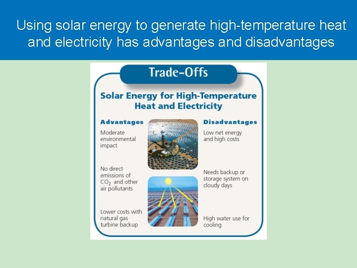 Using solar energy to generate high-temperature heat and electricity has advantages and disadvantages Using solar energy to generate high-temperature heat and electricity has advantages and disadvantages