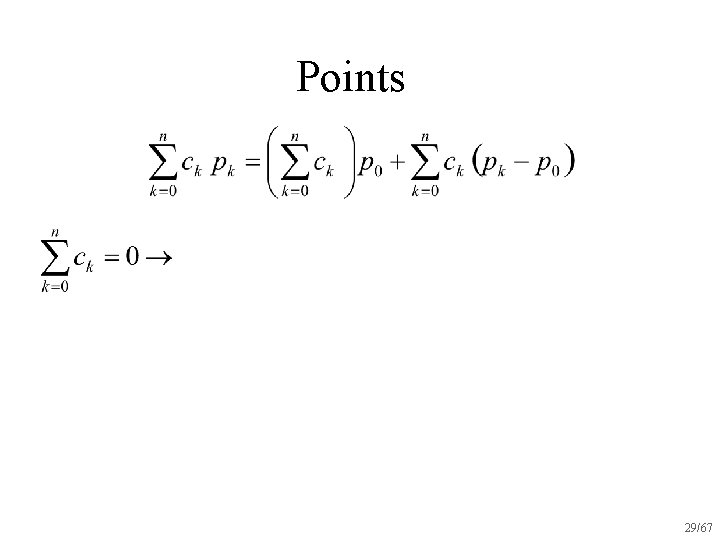 Points 29/67 