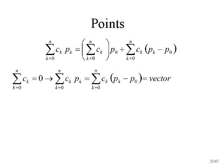 Points 31/67 