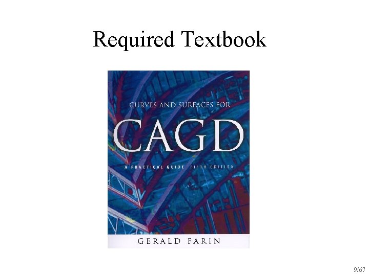 Required Textbook 9/67 