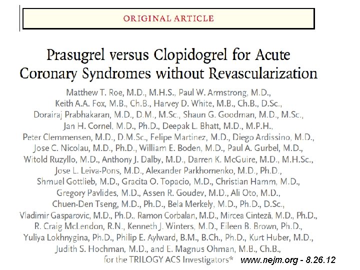 www. nejm. org - 8. 26. 12 