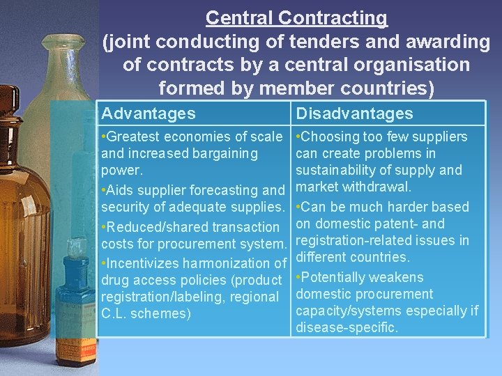 Central Contracting (joint conducting of tenders and awarding of contracts by a central organisation