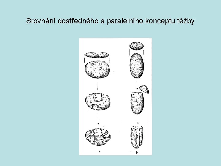 Srovnání dostředného a paralelního konceptu těžby 