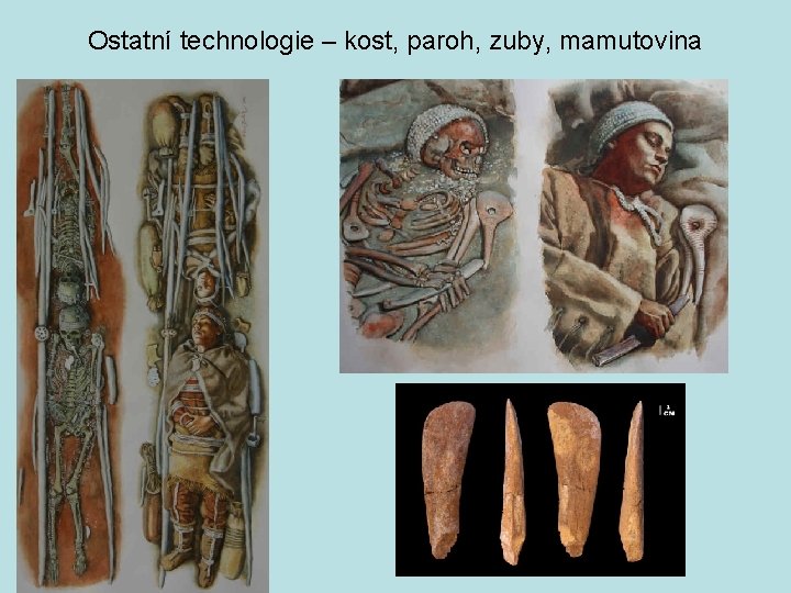 Ostatní technologie – kost, paroh, zuby, mamutovina 