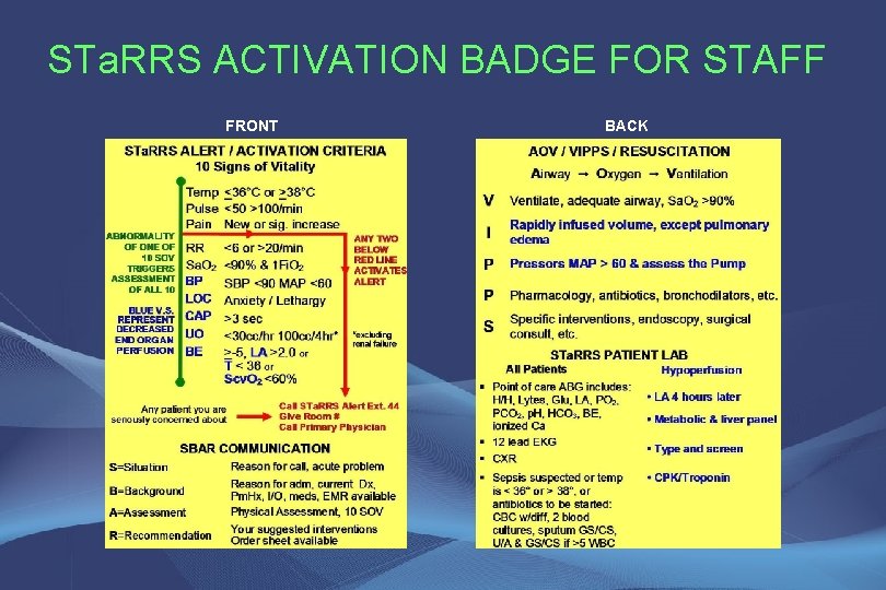 STa. RRS ACTIVATION BADGE FOR STAFF FRONT BACK 