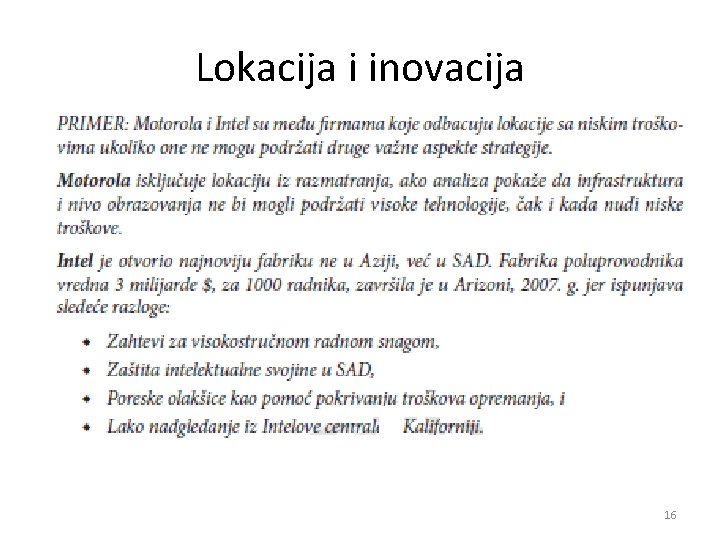 Lokacija i inovacija 16 