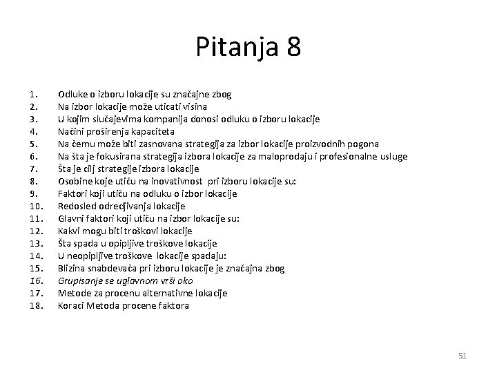 Pitanja 8 1. 2. 3. 4. 5. 6. 7. 8. 9. 10. 11. 12.