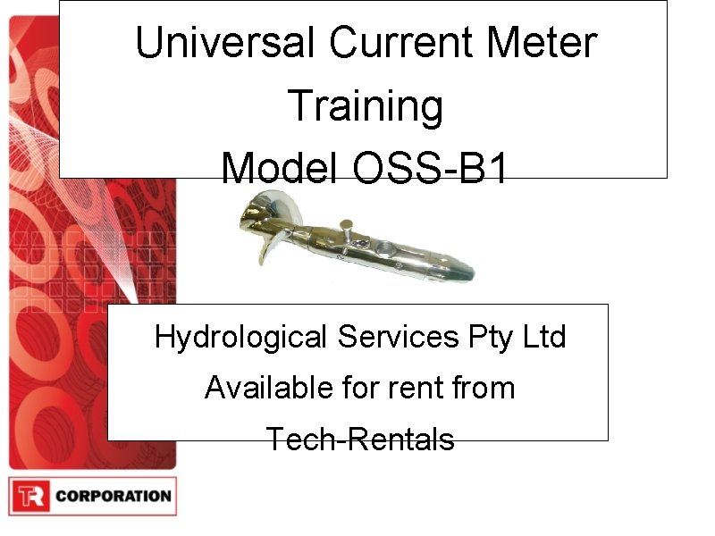 Universal Current Meter Training Model OSS-B 1 Hydrological Services Pty Ltd Available for rent