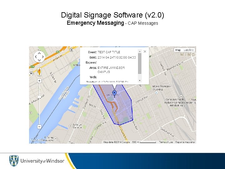 Digital Signage Software (v 2. 0) Emergency Messaging - CAP Messages 