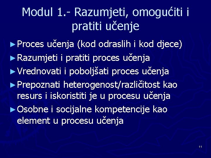 Modul 1. - Razumjeti, omogućiti i pratiti učenje ► Proces učenja (kod odraslih i