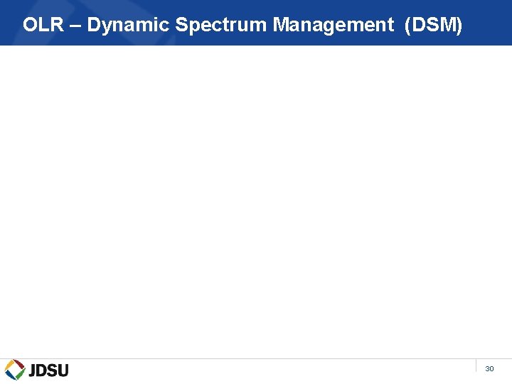 OLR – Dynamic Spectrum Management (DSM) 30 