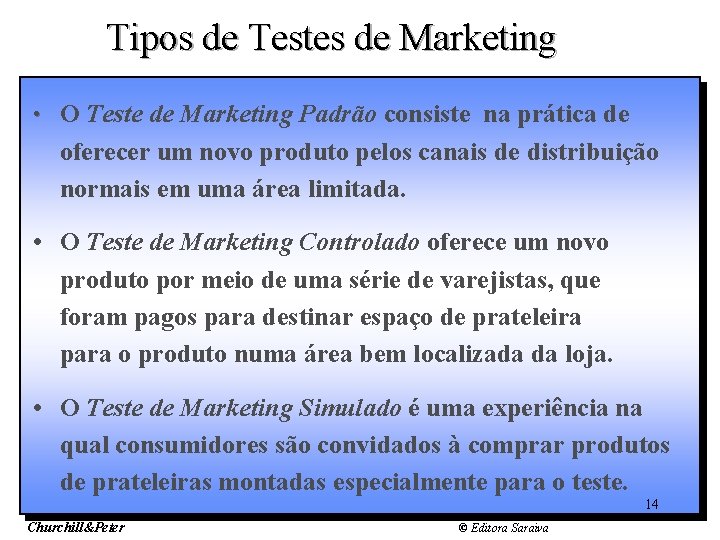 Slide 10 -4 Tipos de Testes de Marketing • O Teste de Marketing Padrão
