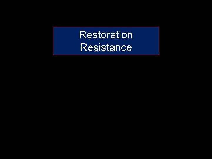 Restoration Resistance 