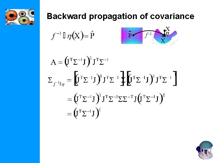 Backward propagation of covariance P f X h -1 X Backward propagation of covariance P f X h -1 X