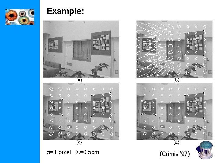 Example: s=1 pixel S=0. 5 cm (Crimisi’ 97) Example: s=1 pixel S=0. 5 cm (Crimisi’ 97)