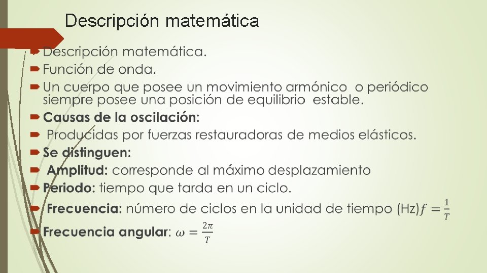 Descripción matemática 