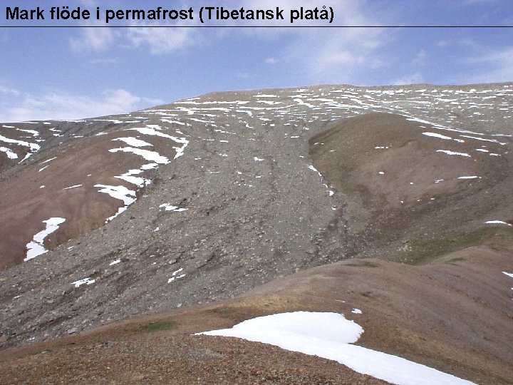 Mark flöde i permafrost (Tibetansk platå) 