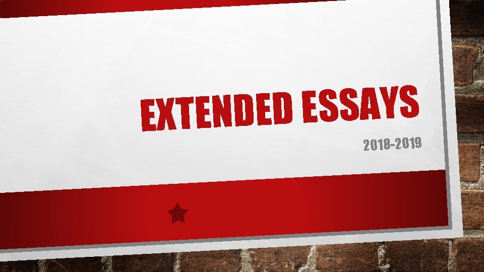 S Y A S S E D EXTENDE 2018 -2019 