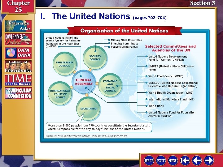 I. The United Nations (pages 702– 704) 