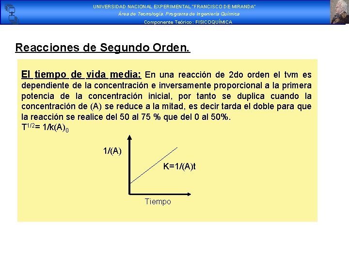UNIVERSIDAD NACIONAL EXPERIMENTAL “FRANCISCO DE MIRANDA” Área de Tecnología. Programa de Ingeniería Química Componente UNIVERSIDAD NACIONAL EXPERIMENTAL “FRANCISCO DE MIRANDA” Área de Tecnología. Programa de Ingeniería Química Componente