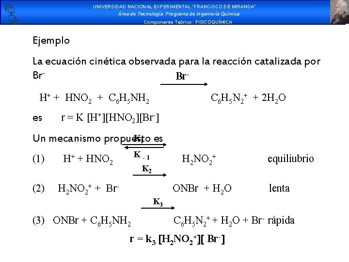 UNIVERSIDAD NACIONAL EXPERIMENTAL “FRANCISCO DE MIRANDA” Área de Tecnología. Programa de Ingeniería Química Componente UNIVERSIDAD NACIONAL EXPERIMENTAL “FRANCISCO DE MIRANDA” Área de Tecnología. Programa de Ingeniería Química Componente