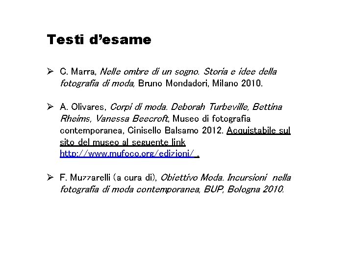 Testi d’esame Ø C. Marra, Nelle ombre di un sogno. Storia e idee della