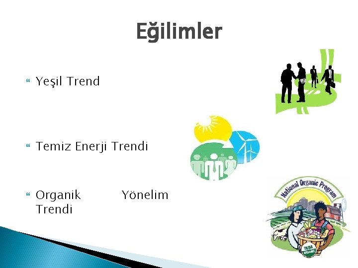 Eğilimler Yeşil Trend Temiz Enerji Trendi Organik Trendi Yönelim 