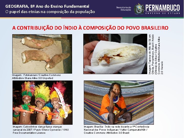 GEOGRAFIA, 8º Ano do Ensino Fundamental O papel das etnias na composição da população