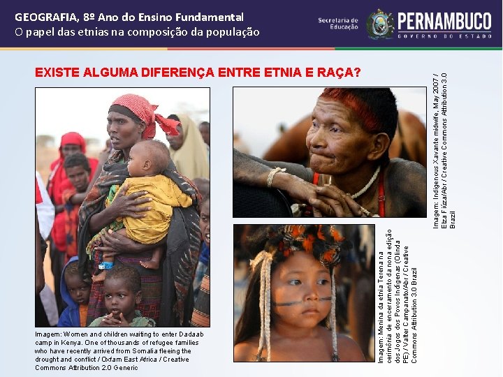 GEOGRAFIA, 8º Ano do Ensino Fundamental O papel das etnias na composição da população