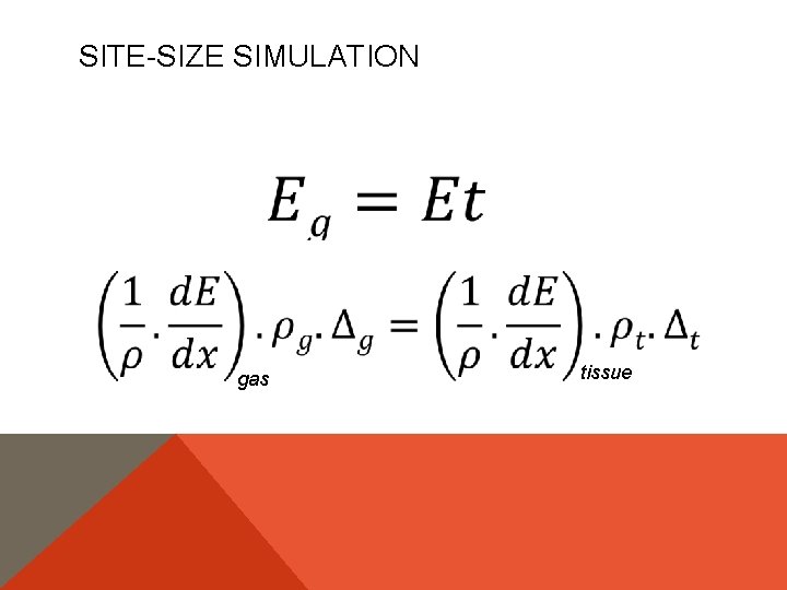 SITE-SIZE SIMULATION gas tissue 