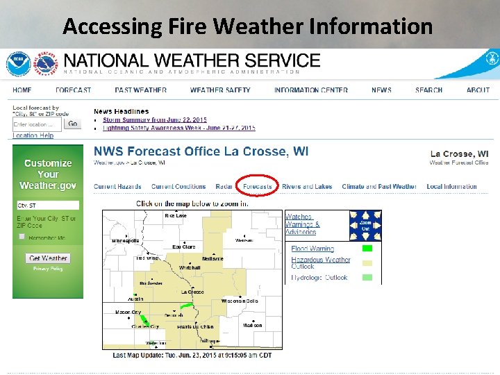 Accessing Fire Weather Information 