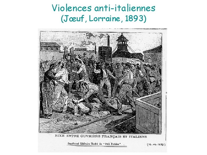 Violences anti-italiennes (Jœuf, Lorraine, 1893) 