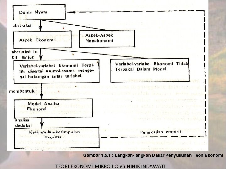 Gambar 1. 5. 1 : Langkah-langkah Dasar Penyusunan Teori Ekonomi TEORI EKONOMI MIKRO I