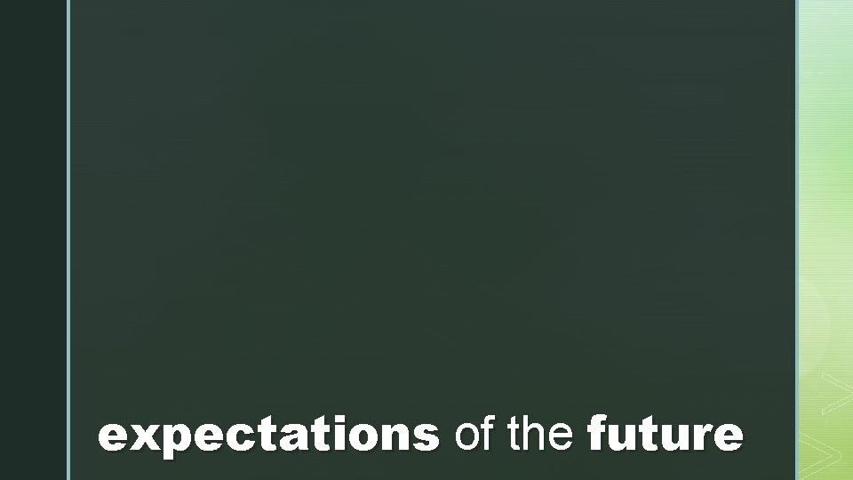expectations of the future 