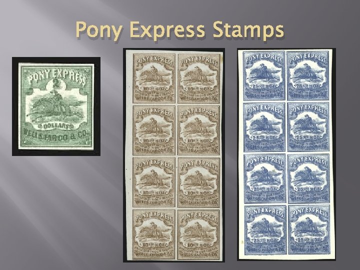 Pony Express Stamps 