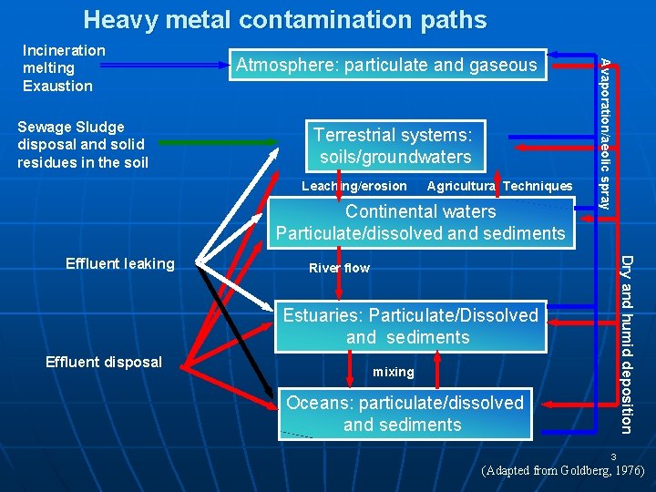 Heavy metal contamination paths Sewage Sludge disposal and solid residues in the soil Atmosphere: