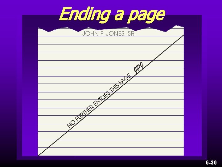 Ending a page 6 -30 