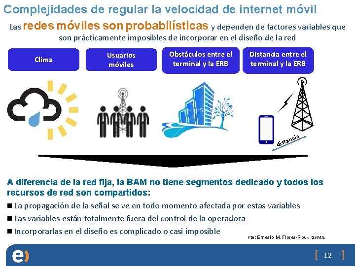 Complejidades de regular la velocidad de internet móvil Las redes móviles son probabilísticas y