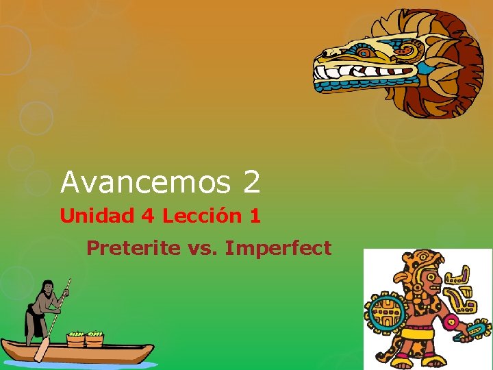 Avancemos 2 Unidad 4 Lección 1 Preterite vs. Imperfect 